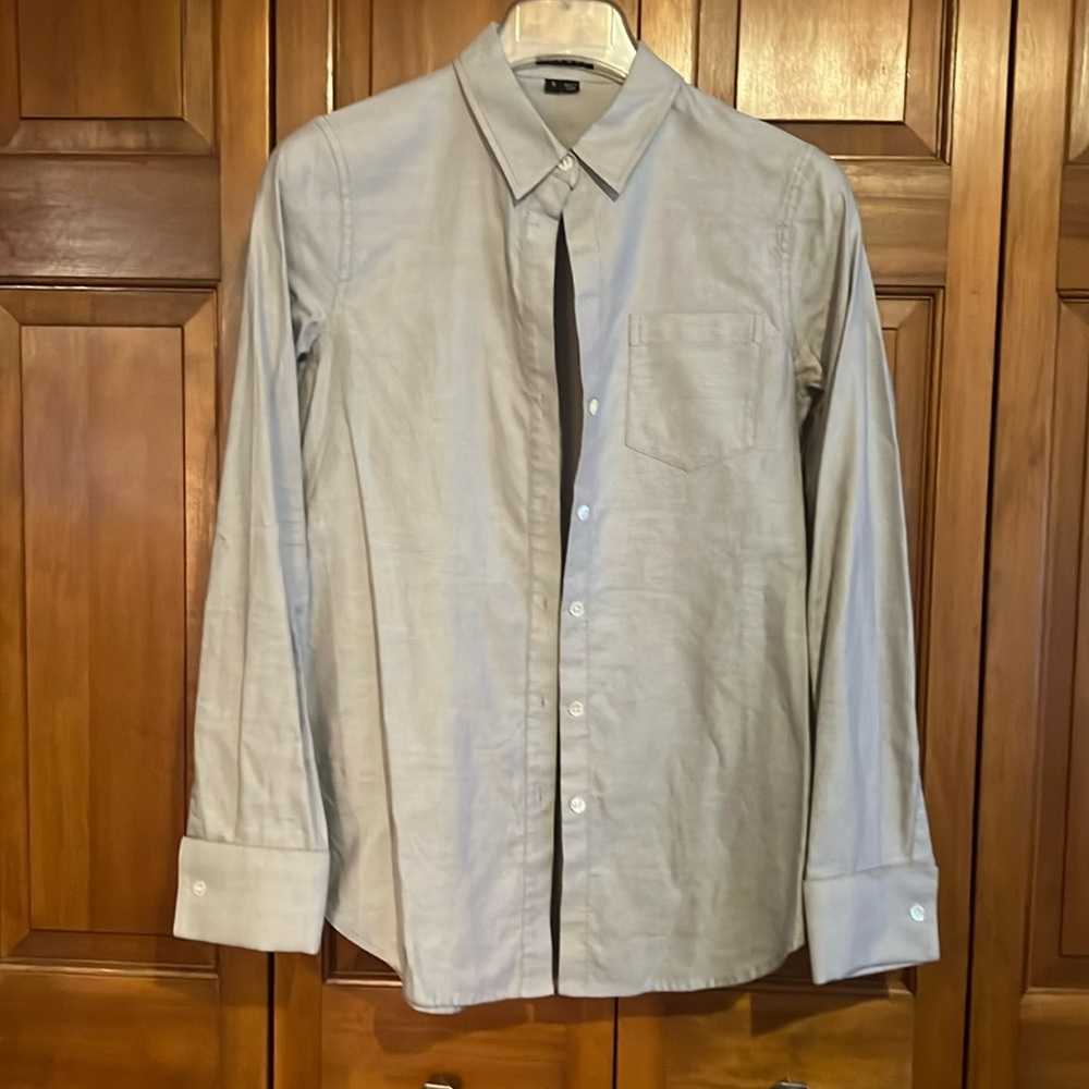 Women’s Theory LS purple/grey dress shirt
